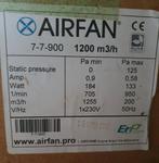 Geluiddichte afzuigbox Airfan 1200m³/u, Doe-het-zelf en Bouw, Ventilatie en Afzuiging, Gebruikt, Ophalen