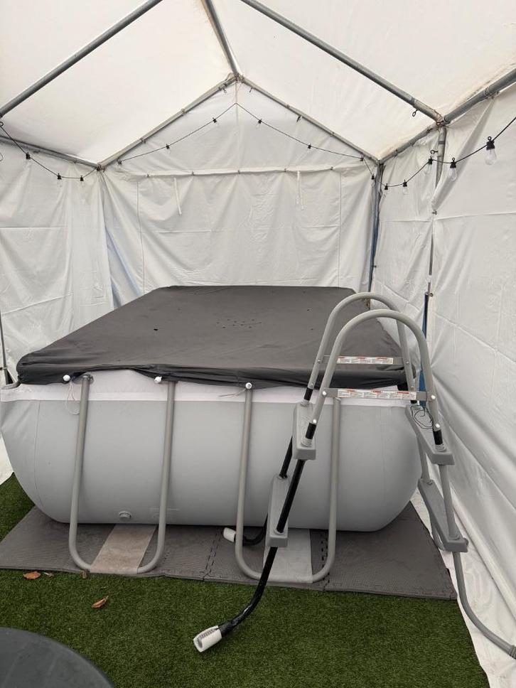 Zwembad Bestway, Tuin en Terras, Zwembaden, Gebruikt, Opzetzwembad, 80 tot 120 cm, 200 tot 400 cm, Minder dan 200 cm, Rechthoekig