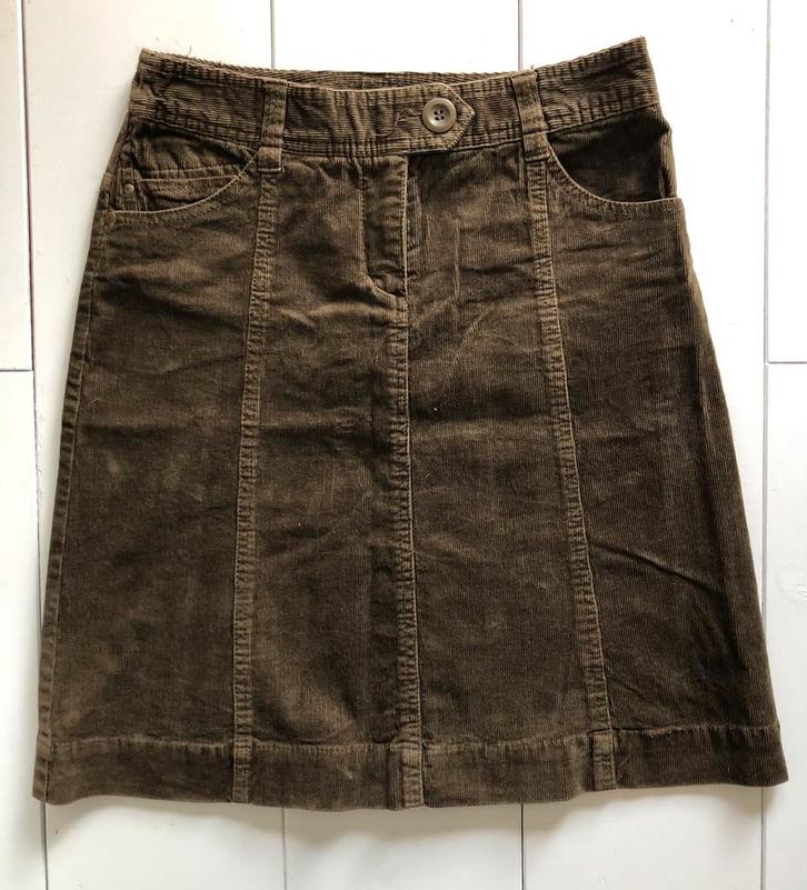 vintage rokje 34 XS H&M, Kleding | Dames, Rokken, Gedragen, Maat 34 (XS) of kleiner, Bruin, Boven de knie, Ophalen of Verzenden