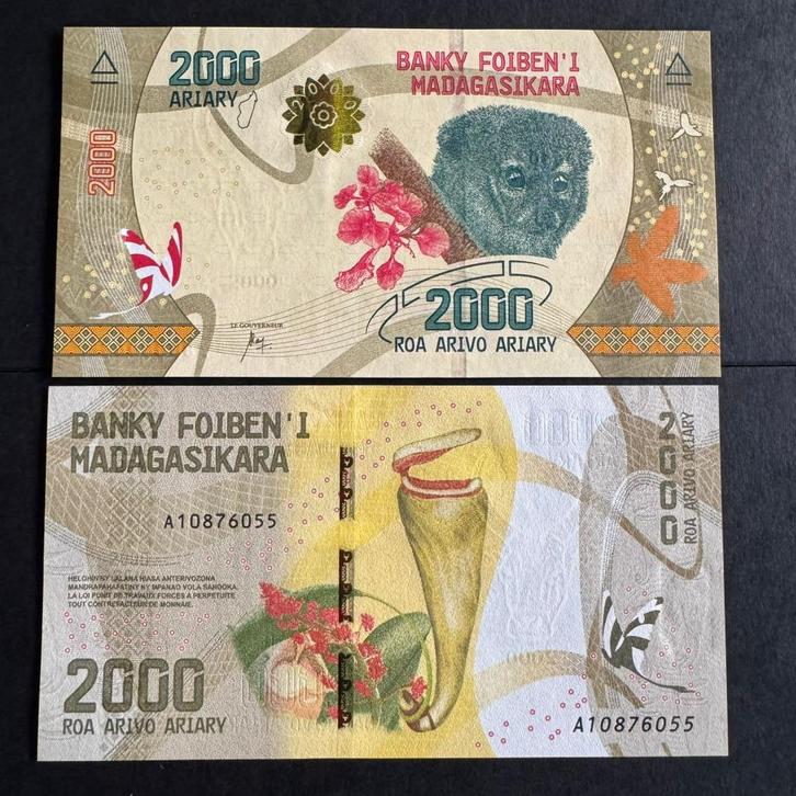 Madagascar - 2 000 ariary 2017 - P 101 - UNC - 1034 (19), Timbres & Monnaies, Billets de banque | Afrique, Billets en vrac, Autres pays