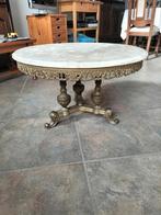 Table de salon ronde en marbre., Maison & Meubles, Enlèvement, Utilisé