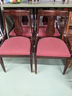 zes stoelen in Empire stijl (mahonie), Huis en Inrichting, Ophalen, Hout, Gebruikt, Overige kleuren
