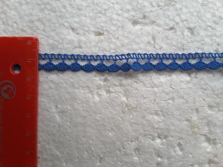 kleine opengewerkte vlecht 11 mm mat medium helderblauw G111, Hobby en Vrije tijd, Naaien en Fournituren, Nieuw, Ophalen of Verzenden