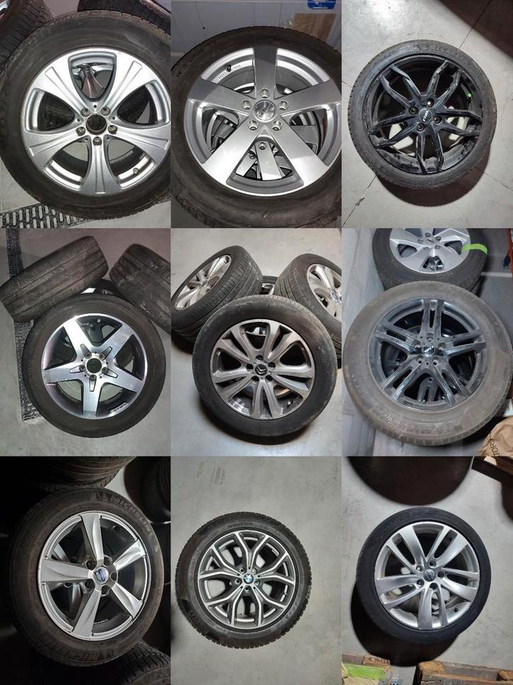 Jantes et pneus été/hiver en alu ou en tôle, Auto-onderdelen, Overige Auto-onderdelen, Audi, BMW, Ford, Nissan, Opel, Peugeot