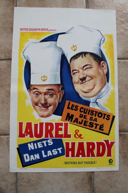 filmaffiche Laurel and Hardy Nothing but Trouble filmposter, Verzamelen, Posters, Zo goed als nieuw, Film en Tv, A1 t/m A3, Rechthoekig Staand