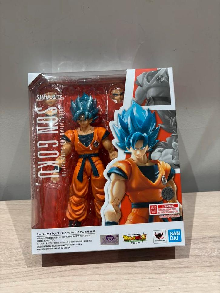 S.H.Figuarts Son Goku Super Saiyan God Super Saiyan (SSGSS), Collections, Jouets miniatures, Comme neuf, Enlèvement ou Envoi