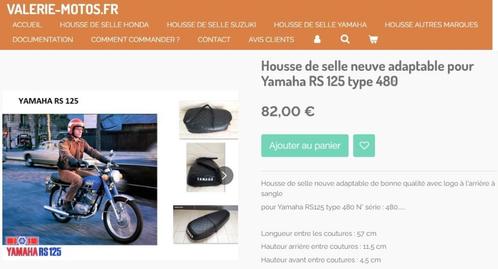 Nieuwe stoelhoes Yamaha RS 125 type 480 1975 1976, Motoren, Onderdelen | Yamaha, Nieuw, Verzenden
