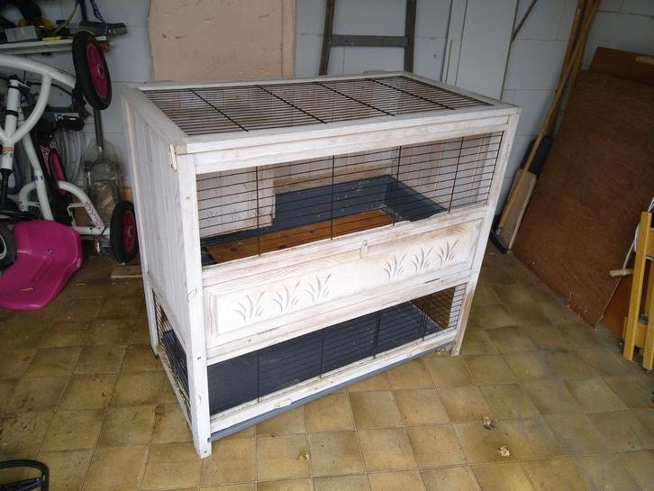Groot konijnenhok, Animaux & Accessoires, Rongeurs & Lapins | Cages & Clapiers, Utilisé, Niche, 90 cm ou plus, 75 à 110 cm, Lapin