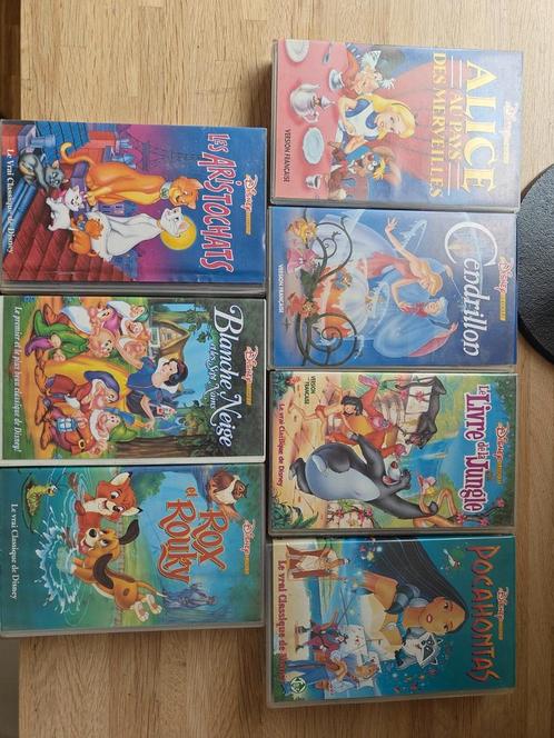Lot de 7 VHS Disney Classiques éditions originales années 90, Cd's en Dvd's, VHS | Kinderen en Jeugd, Gebruikt, Ophalen of Verzenden