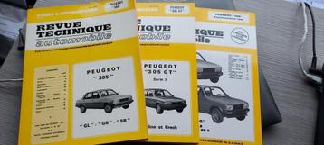 3 instructieboekjes van Peugeot 305, 305gt en 104 beschikbaar voor biedingen
