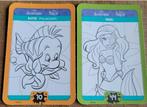 De Kleine Zeemeermin: 2 verzamelkaarten Disney Colour Magic, Verzamelen, Ophalen of Verzenden, Pocahontas of Kl. Zeemeermin, Zo goed als nieuw