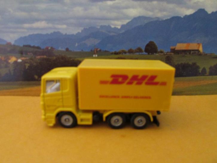 SCANIA VRACHTWAGEN DHL , SIKU, Hobby en Vrije tijd, Modelauto's | 1:87, Zo goed als nieuw, Bus of Vrachtwagen, SIKU, Verzenden