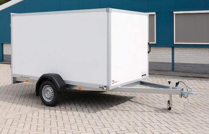 TE HUUR gesloten aanhangwagen 300x150x150 cm 750 kg, Auto diversen, Aanhangers en Bagagewagens, Nieuw, Ophalen