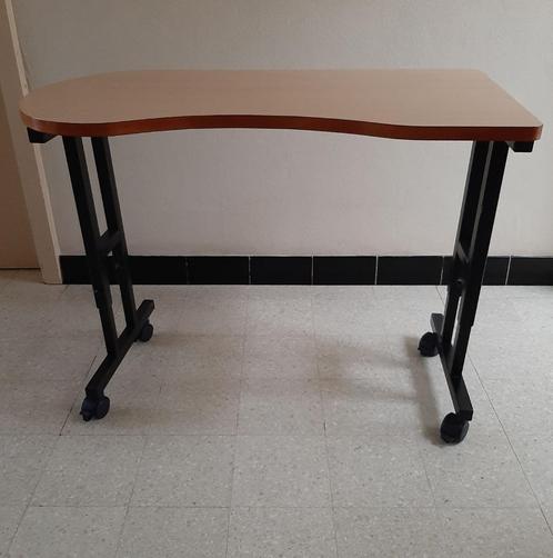 bijzettafel verstelbaar in hoogte, Huis en Inrichting, Tafels | Bijzettafels, Gebruikt, Rechthoekig, 60 cm of meer, 75 cm of meer