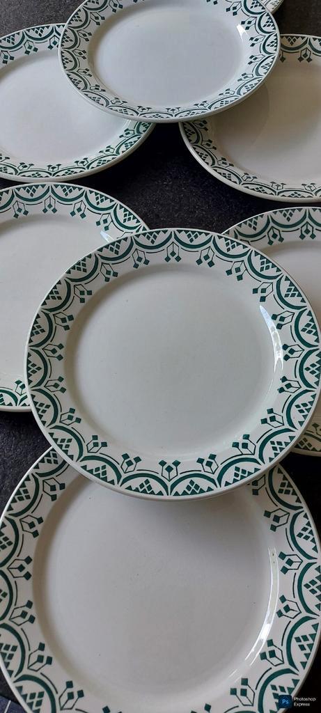 8 borden Nimy art deco, Antiek en Kunst, Antiek | Servies los, Ophalen of Verzenden