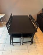 Eettafel ikea + 6 stoelen, Traditionele charme en elegantie, 150 à 200 cm, Cinq personnes ou plus, Enlèvement