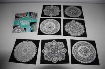 Kleuren * colour your own velvet paper * 7 blaadjes blaadjes beschikbaar voor biedingen