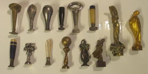 collectie oude stempels wax seals art nouveau art deco  20, Antiek en Kunst, Curiosa en Brocante, Verzenden