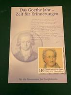 Duits Postzegelblad over Goethe, Ophalen of Verzenden, 1990 tot heden, Gestempeld