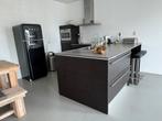DUITSE KELLER EILAND KEUKEN + APPARATUUR, Huis en Inrichting, Keuken | Complete keukens, Gebruikt, Bruin, Hoekkeuken, Ophalen of Verzenden