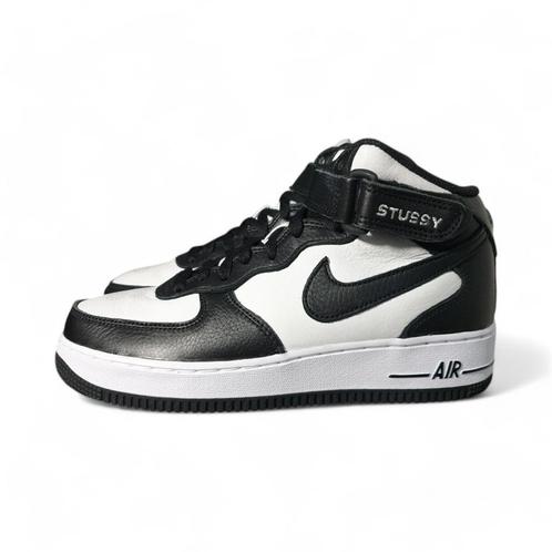Nike Air Force 1 Mid Stüssy Light Bone Black - 38.5, Kleding | Dames, Schoenen, Nieuw, Sneakers, Zwart, Verzenden