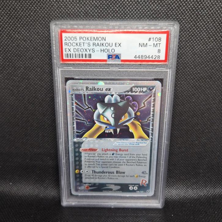 Rocket's Raikou EX Deoxys Holo Ex PSA 8, Hobby & Loisirs créatifs, Jeux de cartes à collectionner | Pokémon, Enlèvement ou Envoi