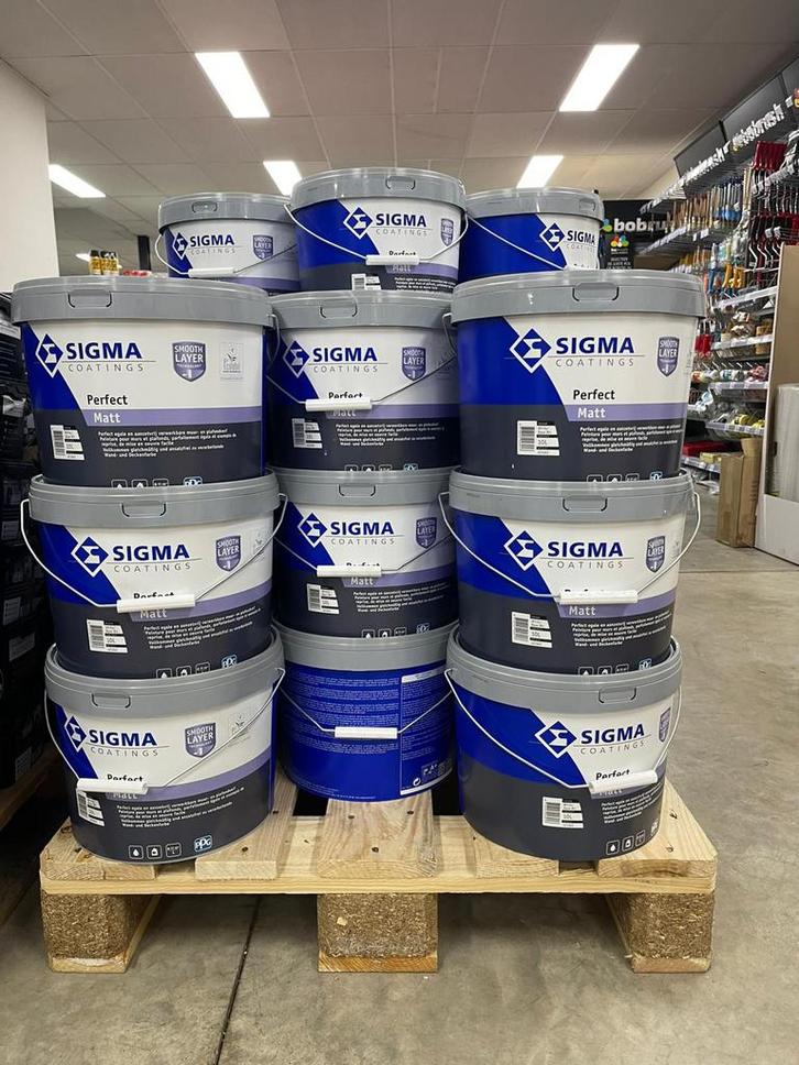 SIGMA & TRIMETAL muurverf promo, Doe-het-zelf en Bouw, Verf, Beits en Lak, Nieuw, Verf, Wit, Ophalen
