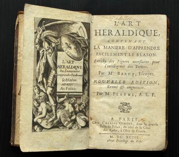 Oud boek van de 17e eeuw: L' Art Héraldique beschikbaar voor biedingen