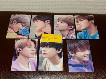 Set complet 7 photocards BTS Samsung  disponible aux enchères