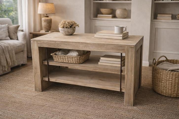 Houten sidetable / lage kast, Huis en Inrichting, Tafels | Sidetables, Ophalen