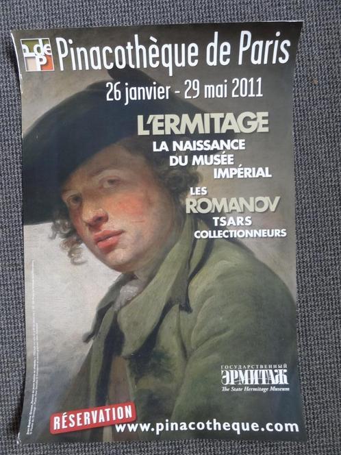 affiche Pinacothèque de Paris, L'Ermitage, les Romanov, Tsar, Collections, Posters & Affiches, Utilisé, Autres sujets/thèmes, Affiche ou Poster pour porte ou plus grand