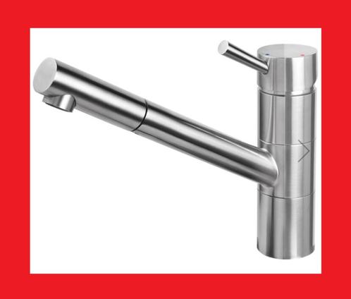 inwst keuken badkamer wc MENGKRAAN rvs mat geborsteld staal, Doe-het-zelf en Bouw, Sanitair, Zo goed als nieuw, Kraan, Inox, Ophalen of Verzenden