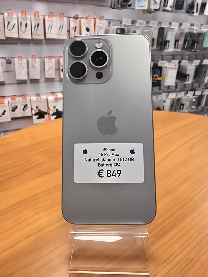 iPhone 15 Pro Max – 512GB – Natural Titanium, Telecommunicatie, Mobiele telefoons | Apple iPhone, Gebruikt, 512 GB, Zonder abonnement