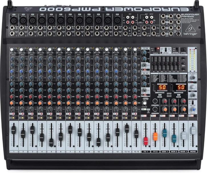 Powered Mixer 2x800 watt met Solton speakers, Muziek en Instrumenten, Mengpanelen, Zo goed als nieuw, 20 kanalen of meer, Microfooningang
