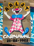 Aalst Carnaval affiche 1982 met beschadiging, Verzamelen, Overige Verzamelen, Ophalen of Verzenden