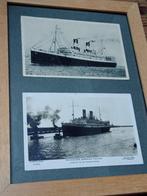 Twee postkaarten transatlantisch stoomschip, Ophalen of Verzenden, 1920 tot 1940, Gelopen, Overig Europa
