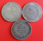 3 pièces en argent de France **90% argent**, Envoi, Argent, Série, Argent