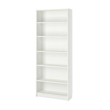2 x boekenrek, wit, 80x28x202 cm