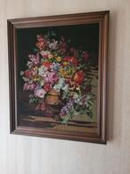 houten kader met geborduurde bloemen, Ophalen