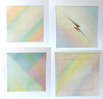 Jef Verheyen - 4x impressions lithographiques offset numérot