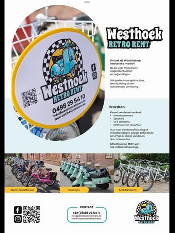 Verhuur van nieuwe scooters , retro brommerkes 80/90 enz… beschikbaar voor biedingen