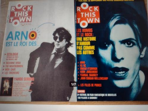 2 tijdschriften ROCK THIS TOWN: ARNO 1988+1990 Franstalig, Verzamelen, Tijdschriften, Kranten en Knipsels, Tijdschrift, 1980 tot heden