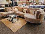 60M Quin Hoeksalon Moderne Design in taupe stof + Levering, Hoekbank, Ophalen of Verzenden, Vierpersoons of meer, 300 cm of meer