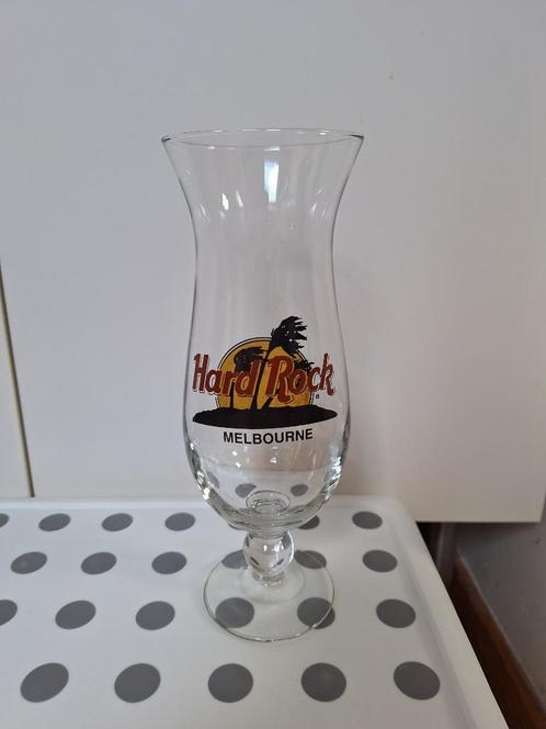 Melbourne Hurricane Hard Rock Cafe Glass, Verzamelen, Glas en Drinkglazen, Zo goed als nieuw, Overige typen, Ophalen