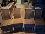 4 stoelen gratis af te halen, Huis en Inrichting, Ophalen, Gebruikt, Bruin