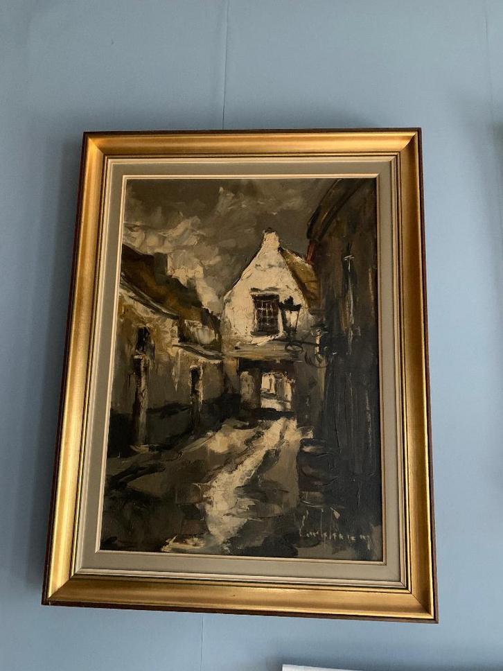 Kunstwerk Emile LAMMERS 84 x 63 cm, Antiek en Kunst, Kunst | Schilderijen | Klassiek, Ophalen