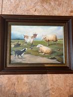 2 ingelijste landelijke olieverfschilderijen, Antiek en Kunst, Ophalen