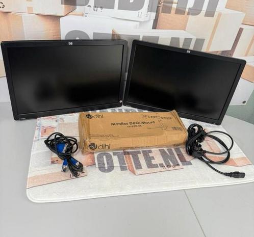2 Beeldschermen Monitors met standaard HP LE2201W Widescreen, Computers en Software, Monitoren, Zo goed als nieuw, 61 t/m 100 Hz