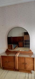 degelijke slaapkamer - vintage : grote kleerkast - bed - com, Huis en Inrichting, Slaapkamer | Complete slaapkamers, Ophalen, Gebruikt