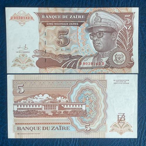 Zaire - 5 N Zaire 1993 - Pick 53  - UNC, Timbres & Monnaies, Billets de banque | Afrique, Billets en vrac, Autres pays, Enlèvement ou Envoi